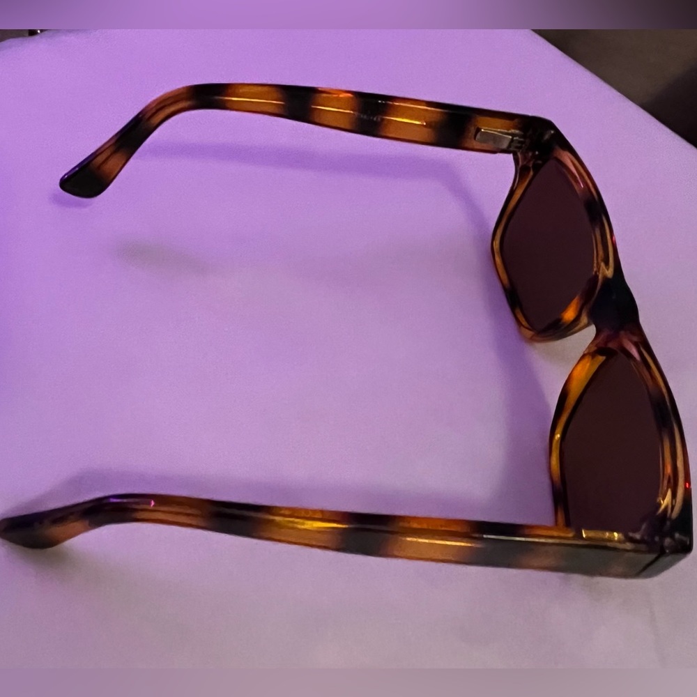 Tortoise Rectangular Sunglasses - image 2